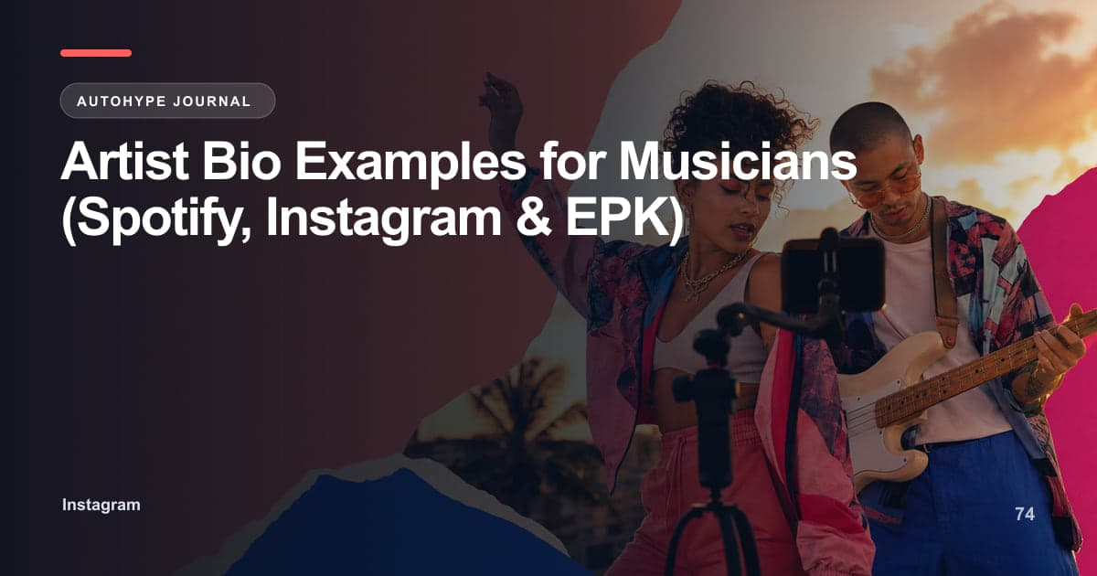 Artist Bio Examples for Musicians (with Templates)