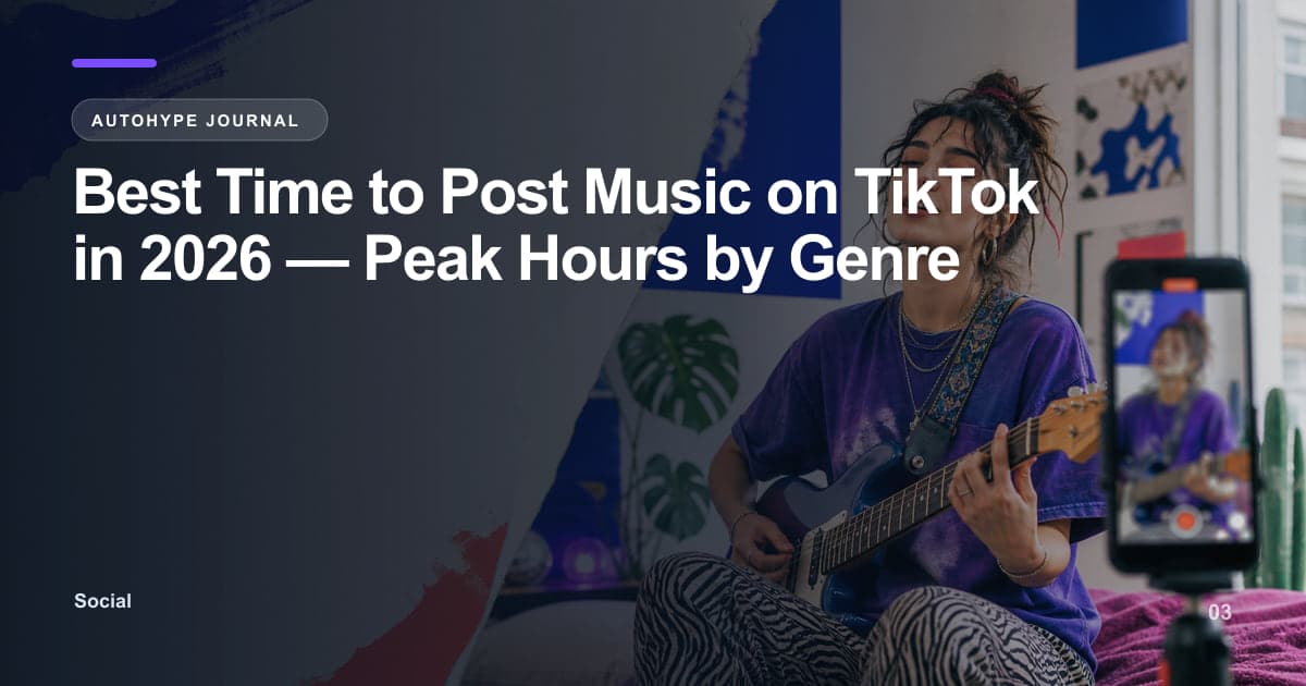 Best Time to Post Music on TikTok in 2026 — A Genre-by-Genre Guide