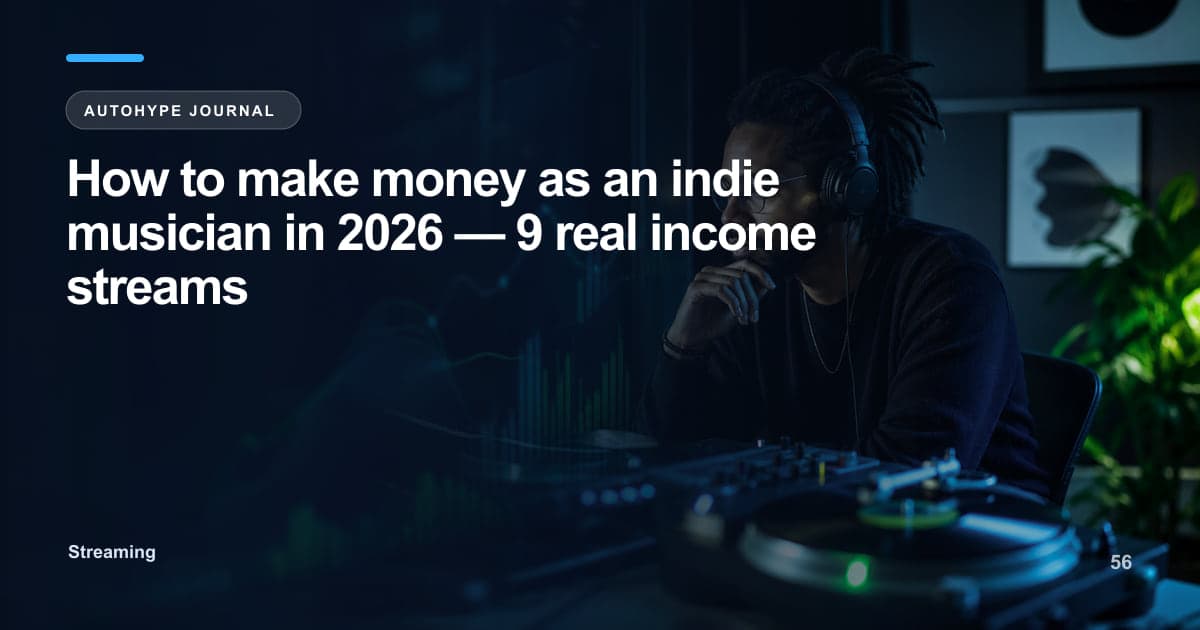 How to make money as an indie musician in 2026