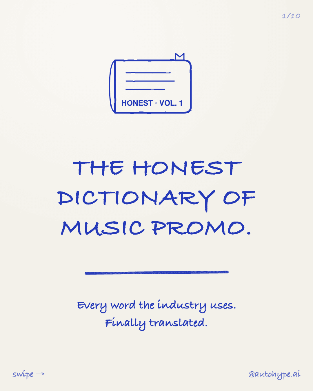 The Honest Dictionary of Music Promo, Vol. 1