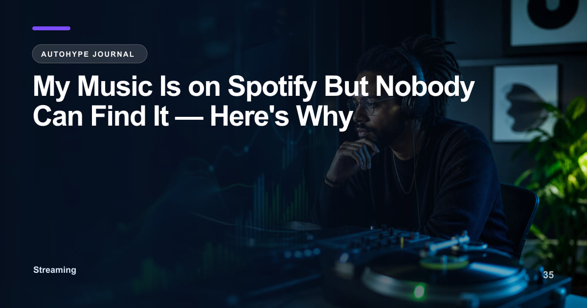 My Music Is on Spotify But Nobody Finds It — The Real Reason