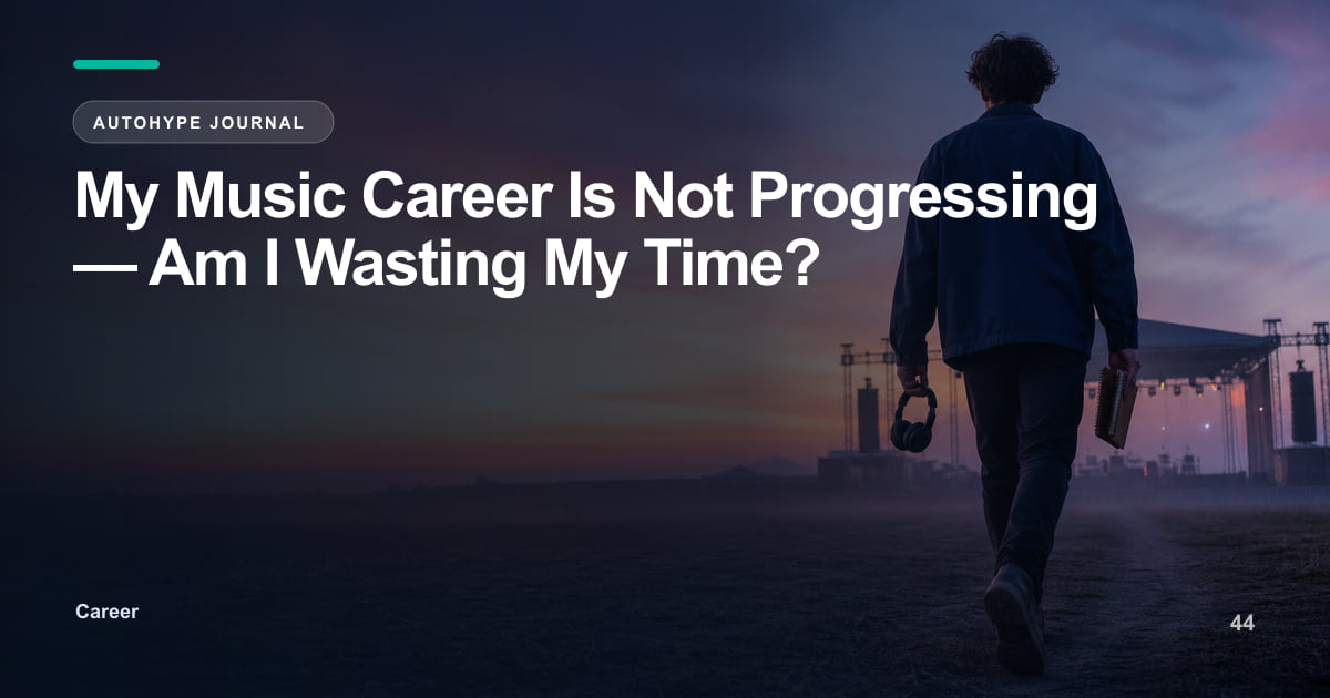 My Music Career Is Not Progressing — Here's What's Actually Going On