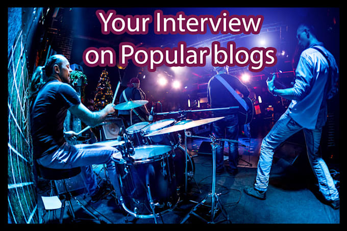 Public visual for a music-blog interview service